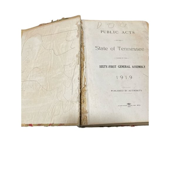 1919 Public Acts The General Assembly of Tennessee State Senate - Picture 4 of 5